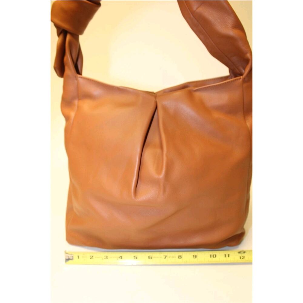 Staud Island Knotted Womens Supple Tan Leather Hobo Satchel Shoulder Bag - Picture 7 of 16